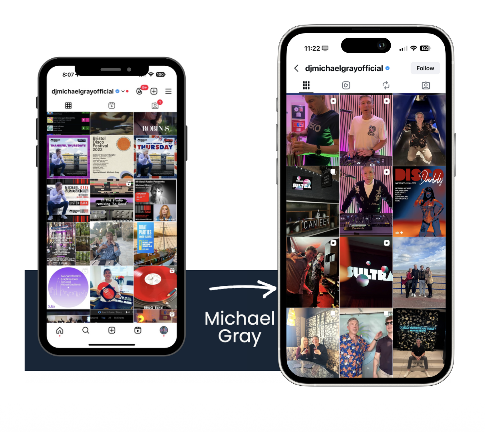 Michael Gray Instagram Transformation